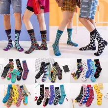 Скейтборд Chaussette Homme, Модные цветные женские носки с язычком, в европейском и американском стиле, в стиле хип-хоп, забавные носки Meias, Size36-42