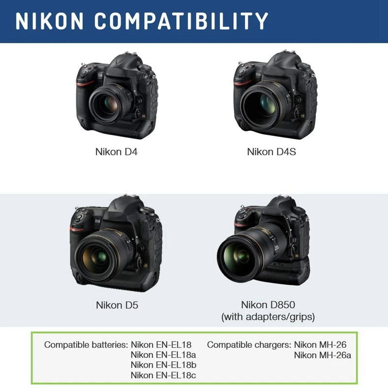 MH-26 батарея двойной зарядное устройство с ЕС Разъем для Nikon D4S EL4A D850 EN EL4 LP E4