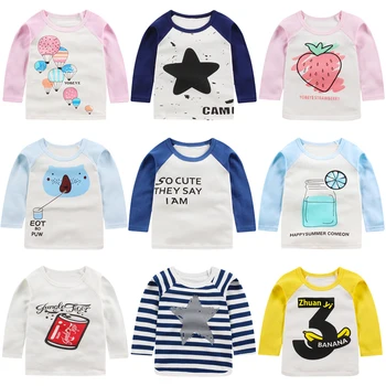 

SUMMER KIDS Long Sleeve T-shirt Thickened Base Coat BOY 1-3 Yrs Old Thin Suit Excellent Value