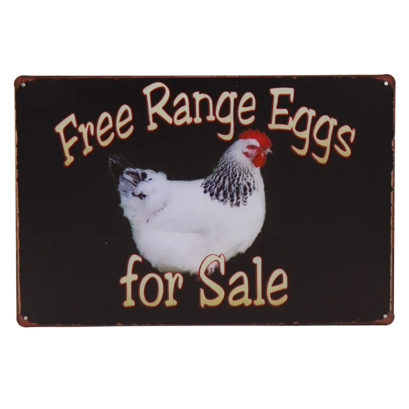 U Винтажная табличка на ферме, свежие яйца, оловянные знаки, медаль, живопись, плакат, стикеры, тарелки, бар, Жестянка, художественный Железный знак, Настенный декор 8x12 дюймов, H43 - Цвет: U