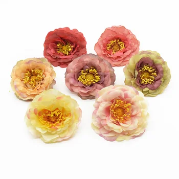 

9CM Stamen peony Artificial flower Diy Wedding holiday supplies christmas decorations for home Autumn decoration Brooch Headwear