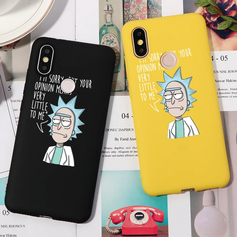 Матовый чехол из ТПУ с забавным рисунком Рика и Морти для Xiaomi mi 9T Pro A1 A2 6X5X8 Lite 9 SE Red mi K20 7A S2 Note 7 Pro Fundas
