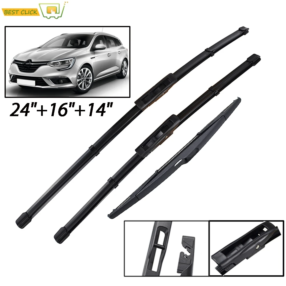 Fits Renault Megane MK3 Coupe Aero VU Front Exact Specific Fit Wiper Blades 