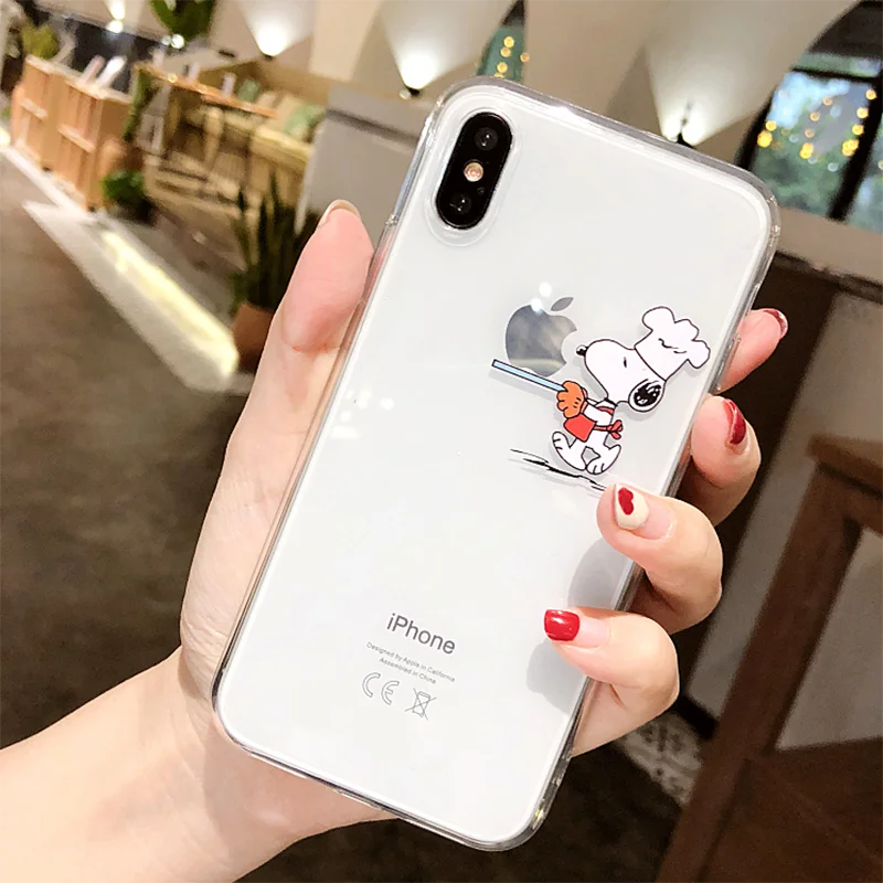 Для iphone 6 7 8 6s 11 Pro Max чехол для iphone X XS XR 6 7 8 Plus чехол для iphone xs max 5 5S se чехол прозрачный чехол с собакой