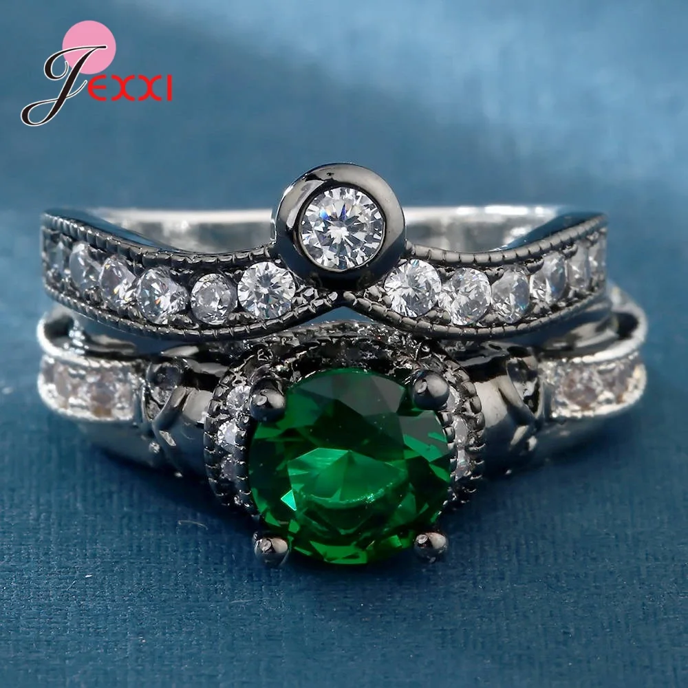 Персонализированные 925 Череп из стерлингового серебра кольцо 8 цветов несколько кубического циркония ювелирные изделия для взрослых унисекс тематическая вечеринка Хэллоуин - Цвет основного камня: 604