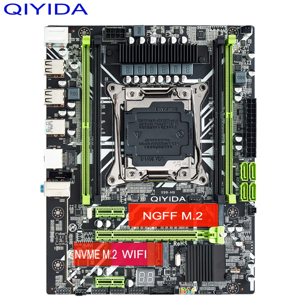 Placa base X99 H9 con Xeon, memoria ECC REG, E5 2640, V3, LGA2011-3, 2640V3, CPU, 16 GB, kit de 2 x 8 GB, 2666 MHz, DDR4 - Imagen 2