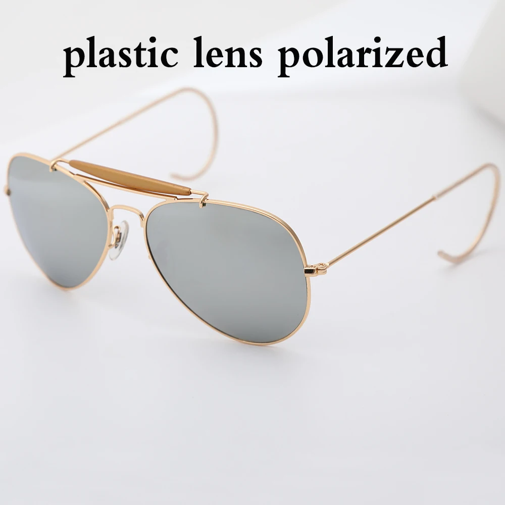 silver plastic 3030 солнцезащитные очки, градиентные, поляризационные, 58 мм, стеклянные линзы, для мужчин и женщин, зеркальные, очки пилота, sol gafas, UV400, для улицы, ремесло - Цвет линз: silver plastic