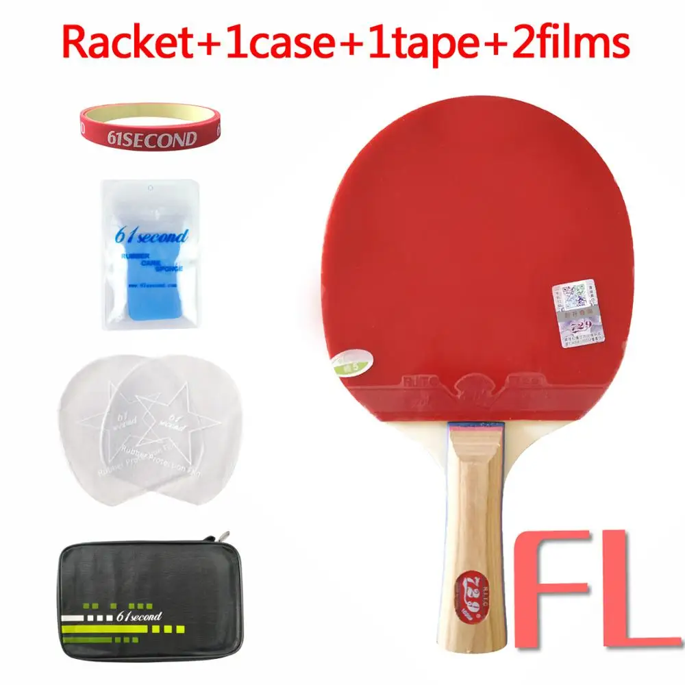FL with F1case RITC 729 Дружба 1020# Pips-в настольный теннис ракетка для пинг-понга - Цвет: FL with F1case