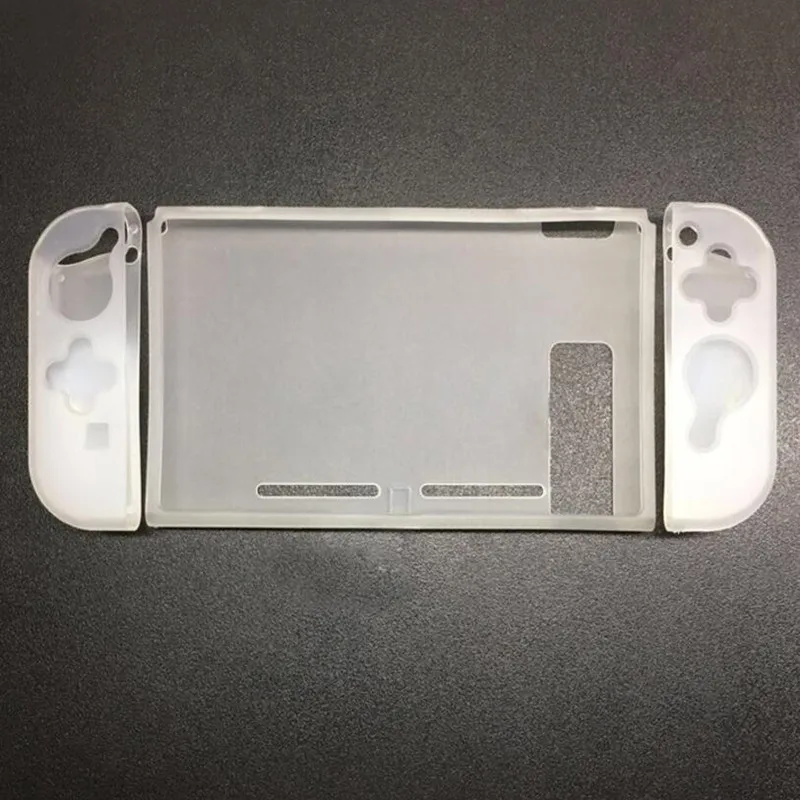 transparent Противоскользящий матовый защитный чехол из ТПУ для nintendo Switch NS держатель рукоятки съемные аксессуары для переключателей - Цвет: transparent