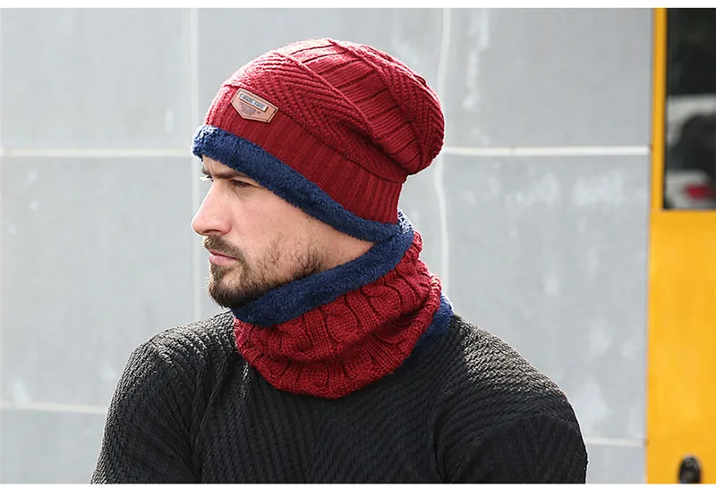 Модные Вязаные Черные Лыжные шапки, Толстая теплая шапка, шапка Skullie Beanie, мягкие вязаные шапочки, хлопковые мужские шапки унисекс на зиму и осень