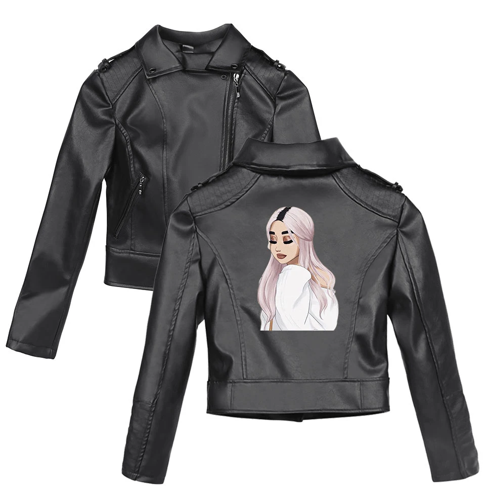 Ariana Grande Женская куртка из искусственной кожи Модная мотоциклетная куртка Короткая Southside Serpents искусственная кожа Ariana Grande пальто