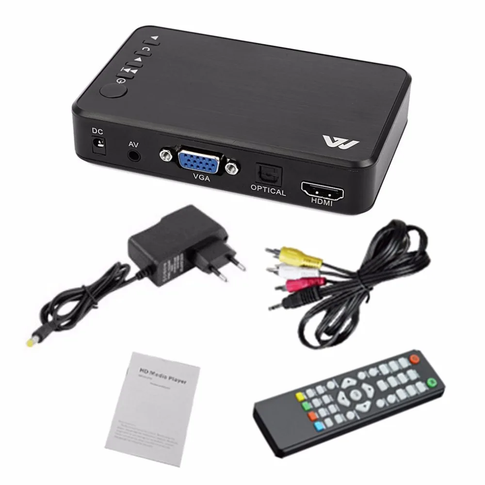 Мини Портативный Full HD 1920x1080 HDMI VGA AV USB жесткий диск U плеер мультимедийный H7 для