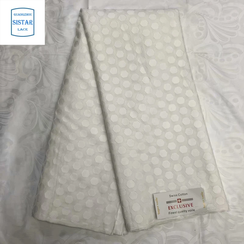 Африканская швейцарская вуаль кружево 5 ярдов за штуку для мужской одежды 100%