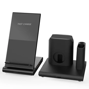 

10W Wireless Charger Dock Station 4 in 1 for Airpods Apple watch Charger Dock Magnetic Wireless Charger Stand for Iphone 11 XR