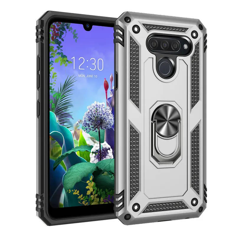 Металлическое кольцо Автомобильный держатель для Coque LG K50s чехол роскошный на