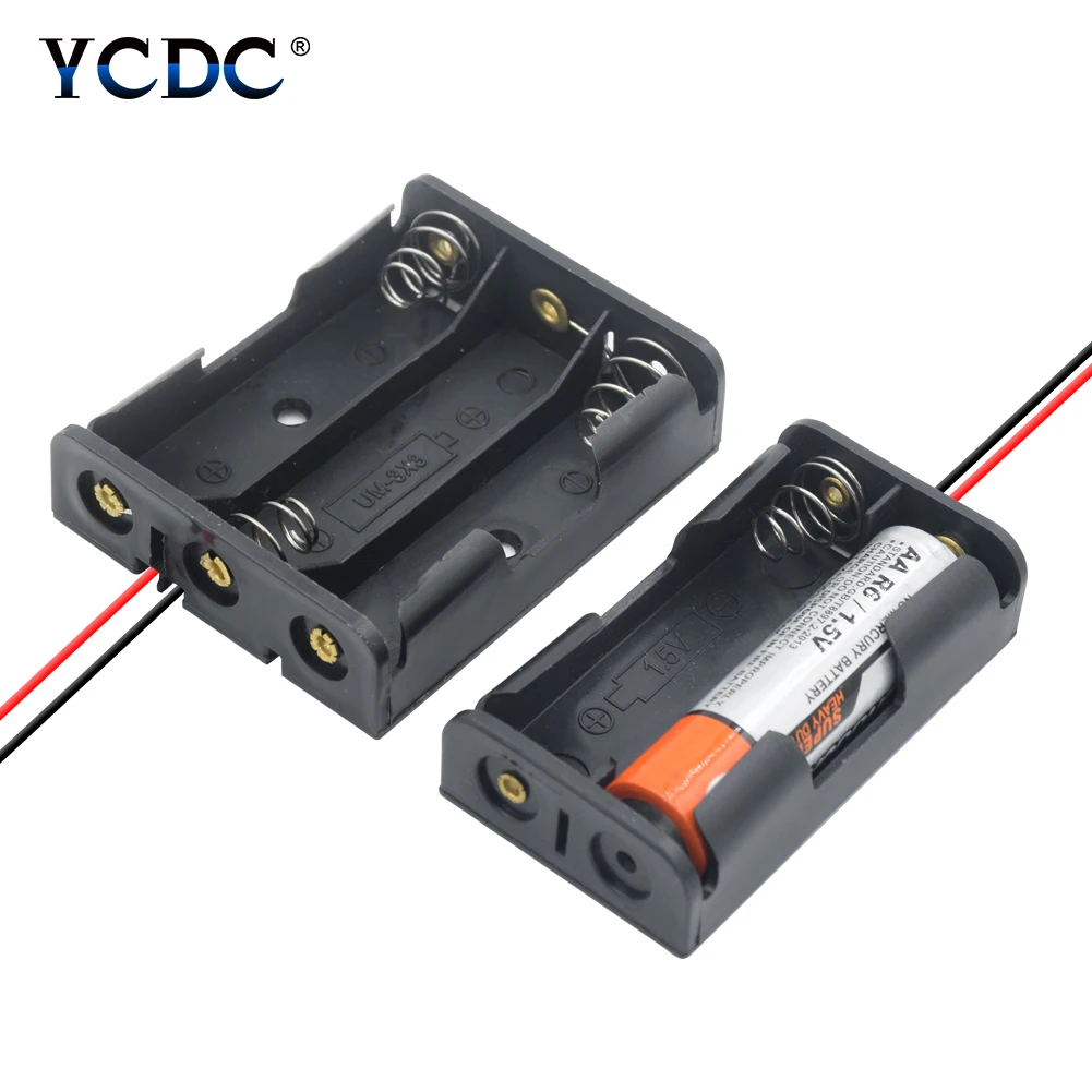 Titular de la batería 3.7 V 2 X 18650 Caja de almacenamiento caso con cable de encendido/apagado BSG 