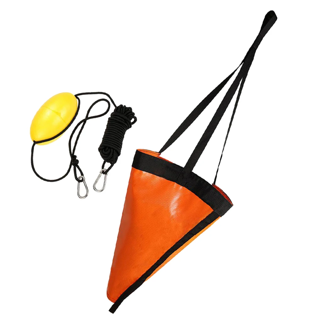 S Sea Anchor Drogue Drfiting Brake w/ 24inches Tow Rope for 21ft / 6.2m boat
