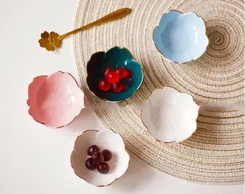 

Phnom Penh ceramic tableware cherry shaped seasoning dish soy sauce vinegar saucer dipping saucer