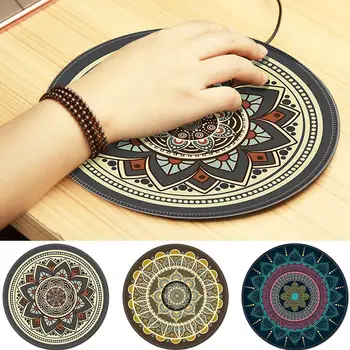 

Gaming mouse pad Vintage Bohemian Round Computer 3D Carpet Mouse Pad Mat Anti Slip Mousepad коврик для мыши alfombrilla raton