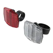 

2 Pack Bicycle Front & Rear Reflector Safety Warning Light Red & White Mounting Bracket Night Cycling Accessories