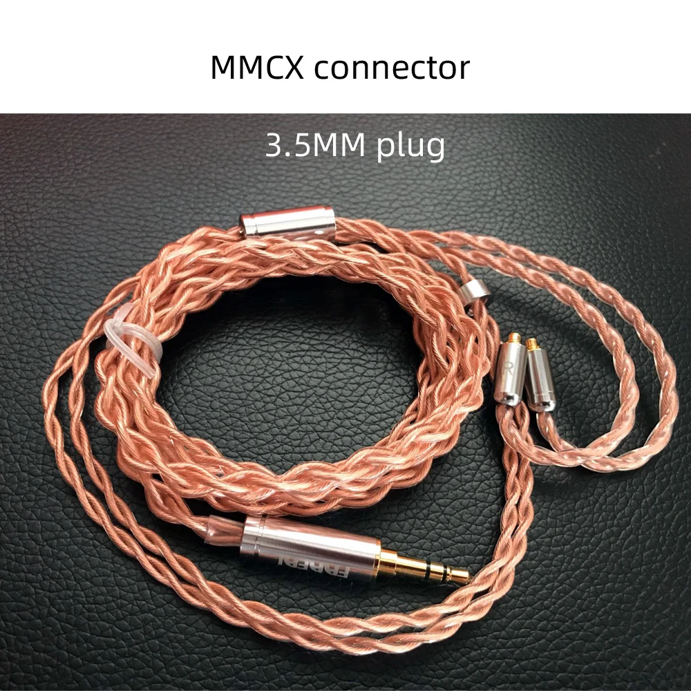 FAAEAL 4 ядра высокой чистоты Медь кабель с 2Pin/интерфейсом MMCX отсоединяется, 3,5/2,5/4,4 мм с золотым напылением заглушка для разъема для наушников и обновление кабель для TFZ/TRN