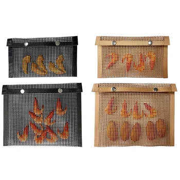 

Fiberglass Non-Stick Mesh Grilling Bag Mats Non-Stick BBQ Bake Bag Outdoor Picnic Baking Barbecue Cooking Tools