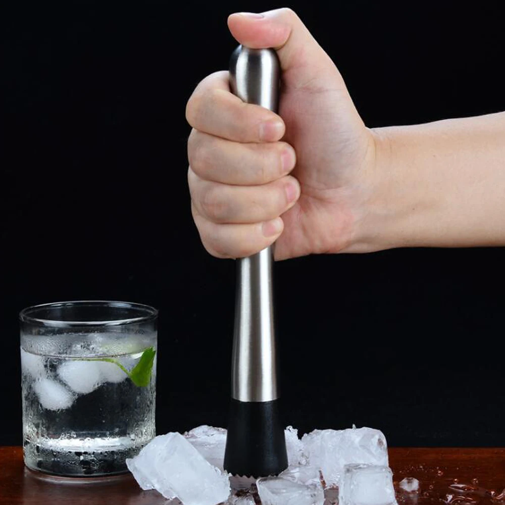 Stainless Steel Bar Cocktail MuddlerDIY Drink Fruit Ice Cocktail Barware Tools Mojito Mint, 21 cm, 23 cm, 25 30cm