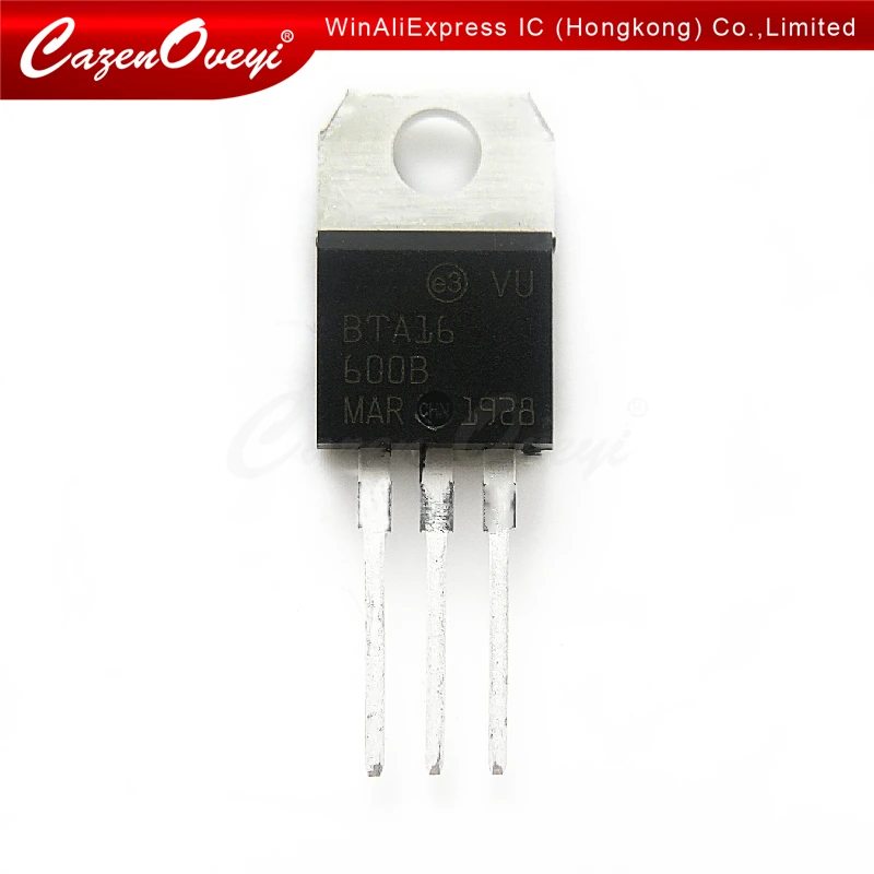 10 шт./лот BTA16-600B TO-220 BTA16-600 TO220 16-600B BTA16 600V 16A TRIACS Новый и оригинальный в наличии |