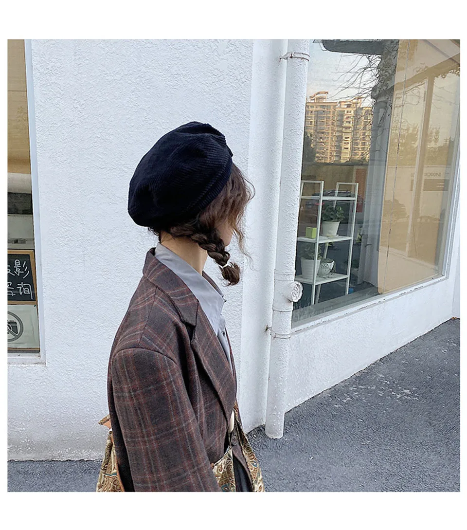 帽子冬の女性のファッションベレー帽の画家帽子冬秋刺繍18kウール帽子キャップ調整可能な Women S Berets Aliexpress