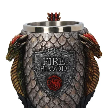 

Game of Thrones Gourde Skull Mug Viking Horn Viking Mug Beer Drinking Horn Coffee Mugs Tea Cup Halloween Bar Drinkware Gift