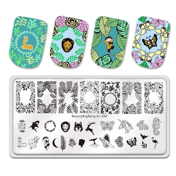 

Beautybigbang Nail Stamping Plates Plant animal leaf butterfly insect Theme Image 12*6cm Template Mold Nail Art Stencil BB2