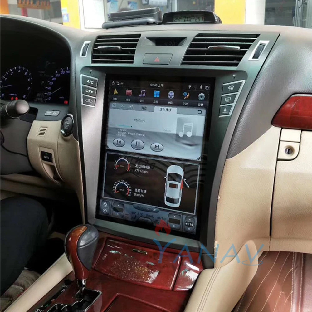 レクサス LS460 テスラスタイル アンドロイドナビ