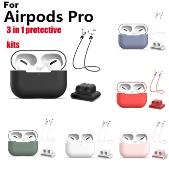 

For Airpods Pro 3 in 1 Protective Kits Silicone Case Strap TWS Bluetooth Earbuds Watch Wrist Band For Aiprods 3