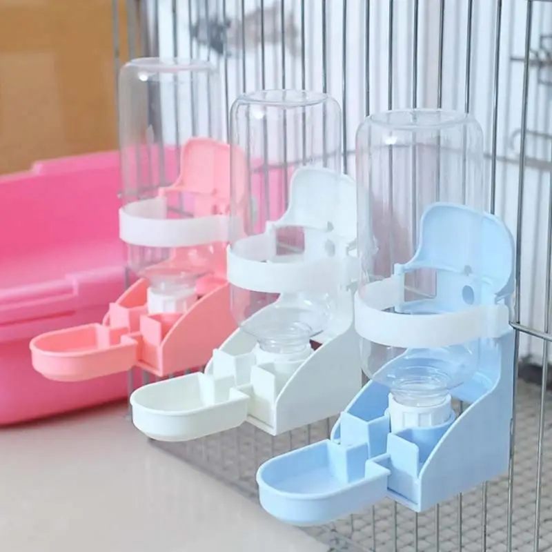 Bebedero de agua automático para mascotas, jaula para conejos y gatos, botella colgante para mascotas pequeñas