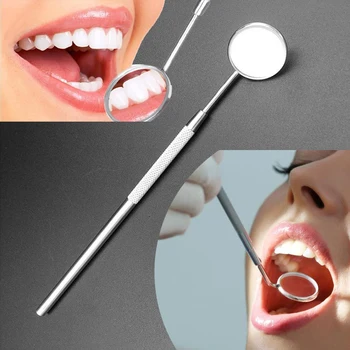 

Dental Mouth Mirror Handle Magnifying Reflector Flat Teeth Examining Periodontal Dentist Dental Mirror