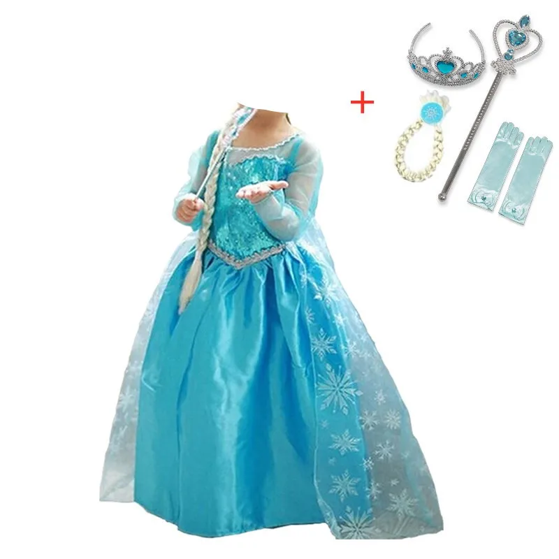 Girls Princess Costume For Kids Halloween Dress Disfraz Childen Birthday Vestidos Carnival Party Robe Fille 4-10T Cosplay Dress