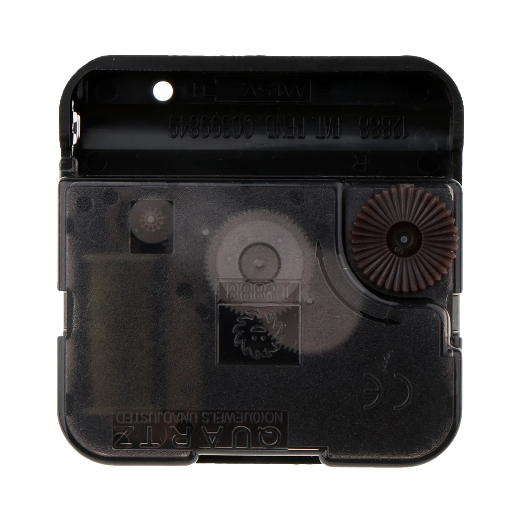 12888SMO Black Plastic Quartz Wall Clock Movement Mechanism Module Repair DIY Battery Powered