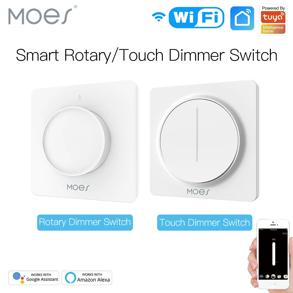 Новый Умный поворотный/сенсорный переключатель света Wi-Fi Smart Life/Tuya APP пульт