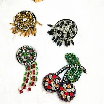 

manual nailing beads crystal cherry small round hanging cloth paste custom shoes, hats, bags, clothing accessories diy