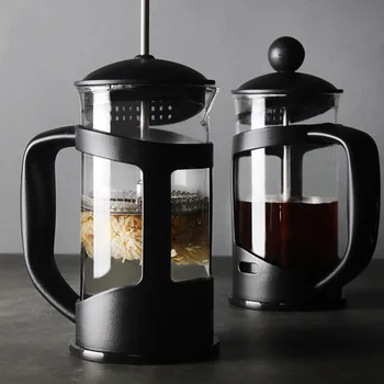 

350ml French Press Coffee Pot Stainless Steel PP Small Capacity Black Cafetiere Heat-resisting Make Tea Organ Coffee Filter Tool