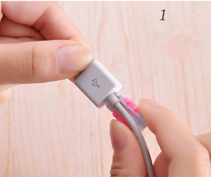 5 шт. силиконовый USB кабель протектор наушников провода шнур Защитная крышка данных зарядное устройство линии защитный рукав для Iphone 6 7 8 Plus