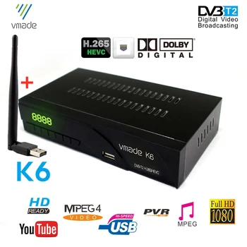 

Czech Republic DVB T2 in Terrestrial TV Receiver TV Tuner DVB T2 H.265 TV BOX Decoder Youtube Dolby HD Receptor with wifi