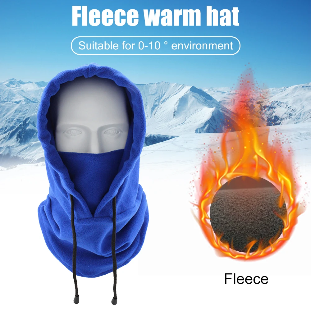 Thickened Cycling Warm Fleece Hood Mask Winter Windproof Outdoor Sports CS  Face Cover Balaclava Headgear Skiing Equipment|Cycling Caps| - AliExpress