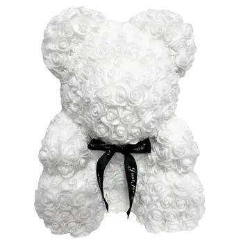 

40cm RED ROSE BEAR Immortal Flower Soap Foam Bear Anniversary Valentines Gift Women Artificial Rose Christmas Gift