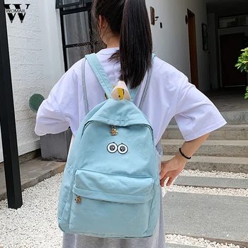 

Fashion Women Backpack Nylon Solid Color High Quality Youth Capacity Student Backpack Travel Couple Shoulder Bag For Youth Bags