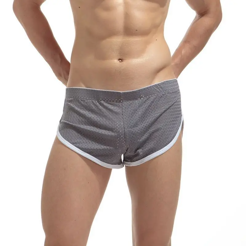Пижама из сеточки мужские домашние штаны трусы для сна размера плюс пижамные штаны с разрезом шорты Свободная Домашняя повседневная одежда M-3XL