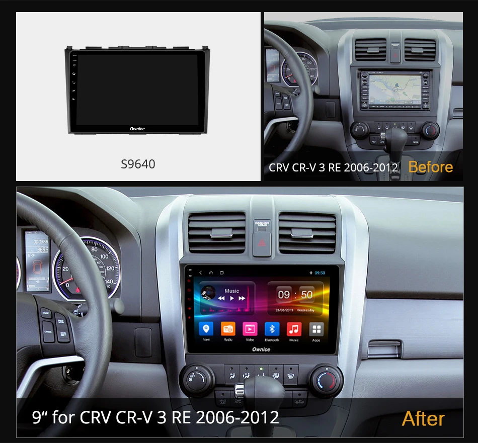 360 панорамный автомобильный DVD GPS Ownice android 10 0 для Honda CRV CR V 3 RE 2006 2012 Видео Радио DSP 4G LTE