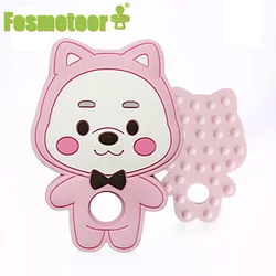 Fosmeteor New Silicone Bear Teethers For Teeth Silicone Rodent Toys For Baby BPA Free Rattle Baby Personalized Teething Toy