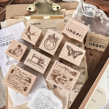 

Classical Vientiane series wood stamps DIY craft wooden rubber stationery scrapbooking standard stamp