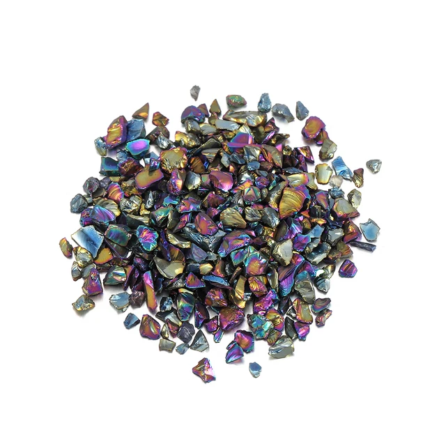 20/50g Glass Metal Crushed Stone Filler DIY Table Decoration Cake Fruit Coaster Filling Decorative Crystal For Epoxy Resin Mold AB color